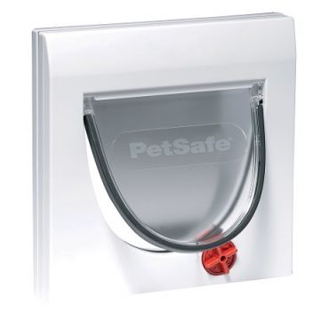 PetSafe Katzenklappe Classic manuell mit 4 Verschlussoptionen weiß