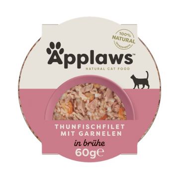 Applaws Cat Nassfutter Thunfischfilet und Garnelen 60 g (Menge: 10 je Bestelleinheit) Applaws Cat Nassfutter Thunfischfilet und Garnelen 60 g (Menge: 10 je Bestelleinheit)