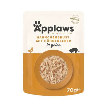 Applaws Cat Nassfutter Frischebeutel Huhn & Hühnerleber in Gelee 70g (Menge: 16 je Bestelleinheit) Applaws Cat Nassfutter Frischebeutel Huhn & Hühnerleber in Gelee 70g (Menge: 16 je Bestelleinheit)