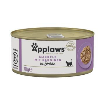 Applaws Cat Nassfutter Dose Makrele & Sardinen 70g (Menge: 24 je Bestelleinheit) Applaws Cat Nassfutter Dose Makrele & Sardinen 70g (Menge: 24 je Bestelleinheit)