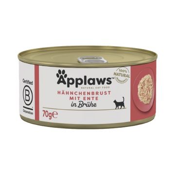Applaws Cat Nassfutter Dose Huhn & Ente 70g (Menge: 24 je Bestelleinheit) Applaws Cat Nassfutter Dose Huhn & Ente 70g (Menge: 24 je Bestelleinheit)