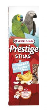 Versele Prestige Sticks Papageien mit Banane & Kokostopping 140 g (Menge: 8 je Bestelleinheit)