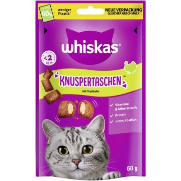 Whiskas Knuspertaschen mit Truthahn 60g (Menge: 6 je Bestelleinheit)