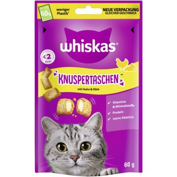 Whiskas Knuspertaschen mit Huhn & Käse 60g (Menge: 6 je Bestelleinheit)