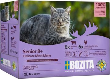 Bozita Senior 8+ Häppchen in Sauce mit Fleisch Multibox 12x85 g Bozita Senior 8+ Häppchen in Sauce mit Fleisch Multibox 12x85 g