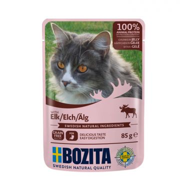 Bozita Häppchen in Gelee mit Elch 85 g (Menge: 12 je Bestelleinheit) Bozita Häppchen in Gelee mit Elch 85 g (Menge: 12 je Bestelleinheit)