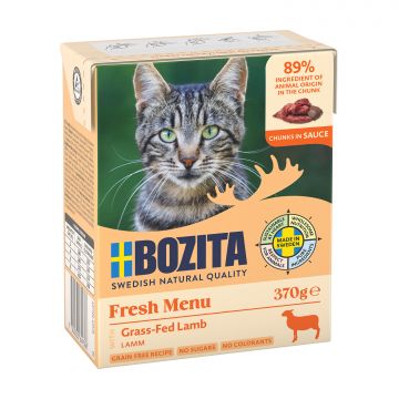 Bozita Häppchen in Sauce mit Lamm 370 g (Menge: 6 je Bestelleinheit) Bozita Häppchen in Sauce mit Lamm 370 g (Menge: 6 je Bestelleinheit)