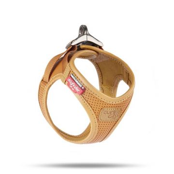 Curli Apple Leather Clasp Vest Geschirr braun L