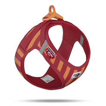 Curli Clasp Vest Geschirr LE26 Stripes Rot 3XS