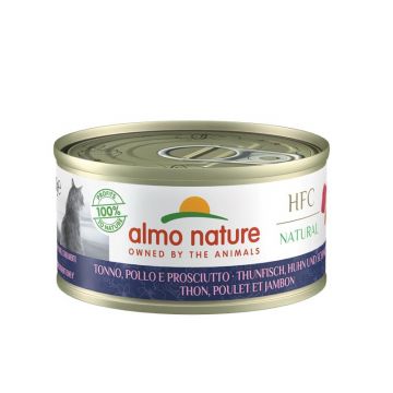 Almo Nature Dose Adult Natural Thunfisch, Huhn und Schinken 70g (Menge: 24 je Bestelleinheit) Almo Nature Dose Adult Natural Thunfisch, Huhn und Schinken 70g (Menge: 24 je Bestelleinheit)