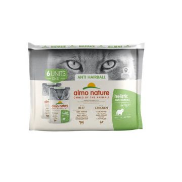 Almo Nature PB Multipack Holistic Hairball 6x70g (Menge: 10 je Bestelleinheit) Almo Nature PB Multipack Holistic Hairball 6x70g (Menge: 10 je Bestelleinheit)
