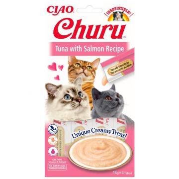 Inaba Cat Churu Tuna & Salmon 4 x 14g