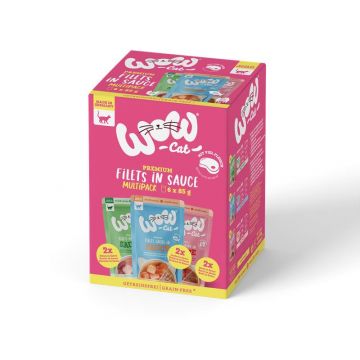 Wow Cat PB Adult Multipack in Sauce 6x85g Wow Cat PB Adult Multipack in Sauce 6x85g